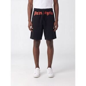Palm Angels Men Cotton Jogging Shorts With Logo Palm Angels
